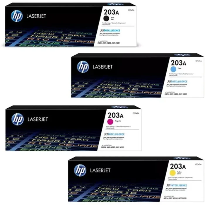 hp-203a-cartidge کارتریج چهار رنگ HP 203A